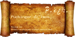 Puchinger Álmos névjegykártya